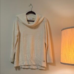 Calvin Klein Off-White Cowl Neck Sweater